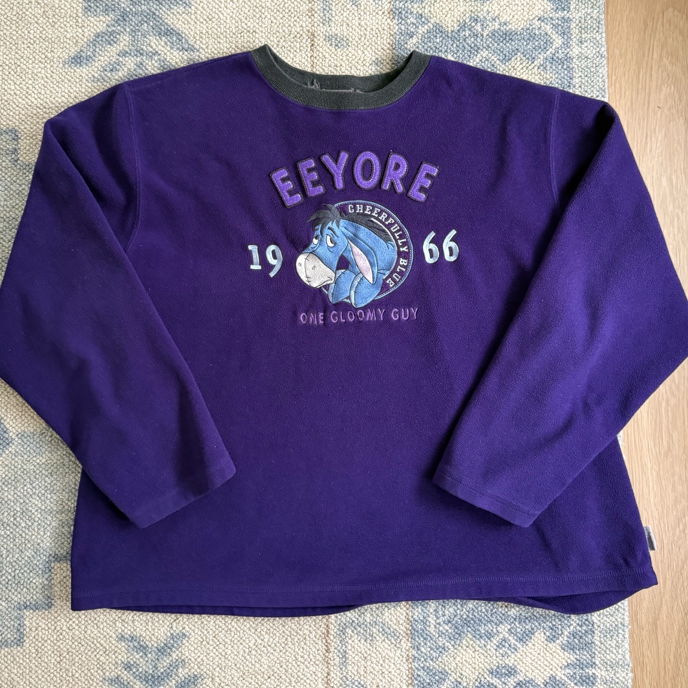 Vintage Disney Eeyore Purple Fleece